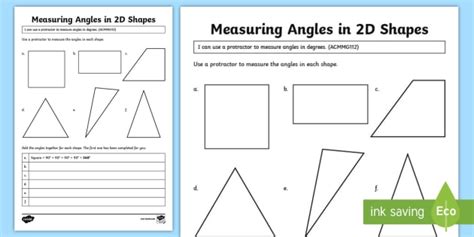 Measuring Angles Worksheet | Teacher-made Resources | Twinkl