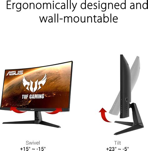ASUS TUF Gaming VG27VH1B 27” Curved Monitor, 1080P India | Ubuy