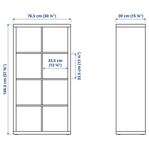 KALLAX shelving unit, white/Dröna dark grey, 77x39x147 cm (301/8x153 ...