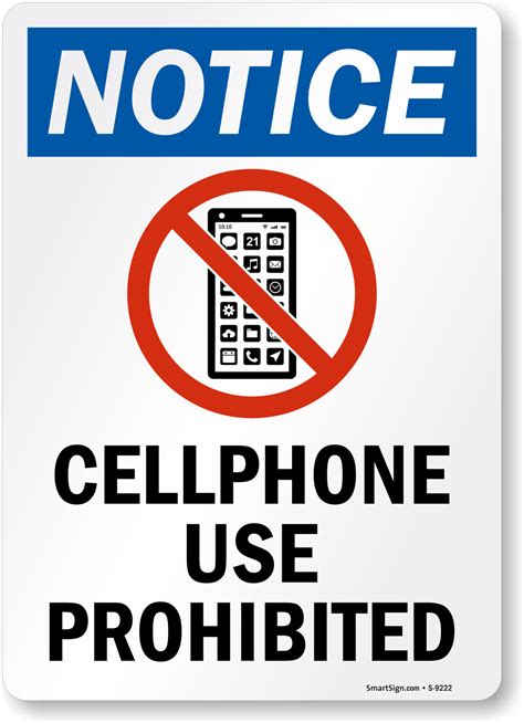 Cell Phone Use Prohibited Sign 的图像结果