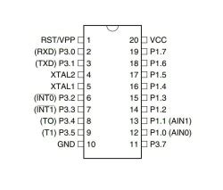 AT89C2051-24PU DIP-20 24MHz Microcontroller Motorobit - Motorobit.com