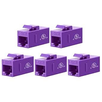 VCE RJ45 Cat6 Ethernet Keystone Inline Coupler UL Listed, Female to ...