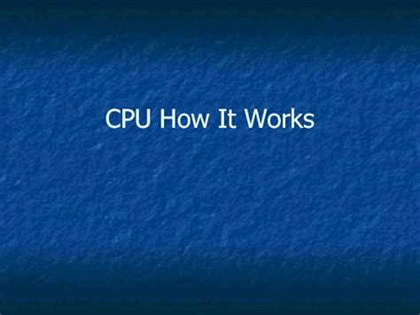 Image result for How CPU Works Step by Step