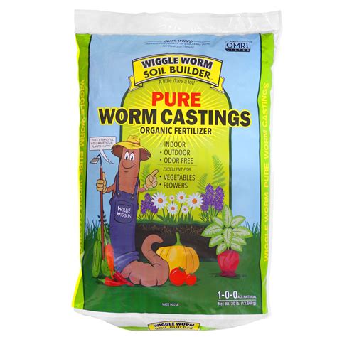 Wiggle Worm Earthworm Castings OMRI Organic Fertilizer – Great Lakes ...
