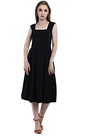 Buy ADDYVERO Women Eerie Black Layered Party Dress at Amazon.in