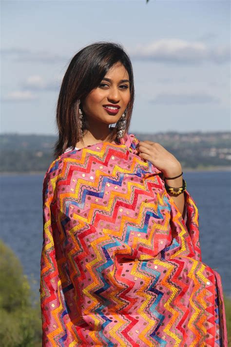 Plain & Multicolor Punjabi Multicolor Phulkari Dupatta Ideas for Ladies