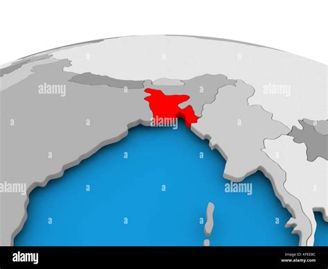 Bangladesh highlighted in world map hi-res stock photography and images - Alamy