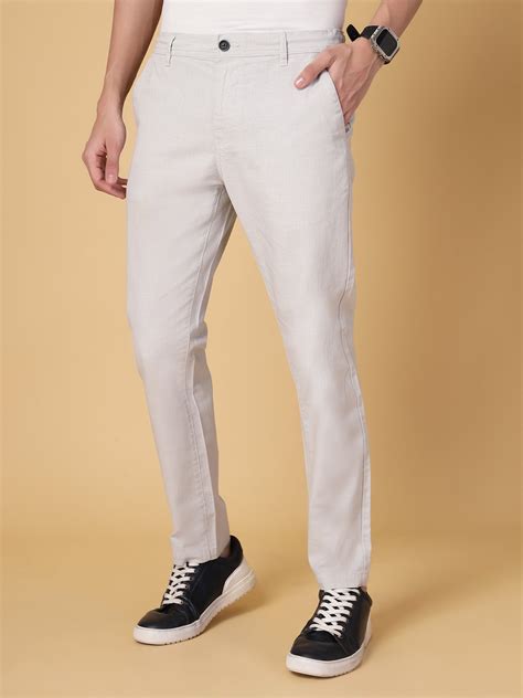 Light Grey Linen Slub Trouser