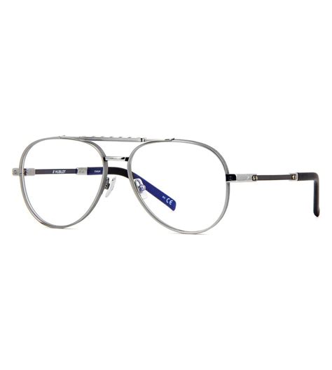Hublot Unisex Silver Aviator Optical Frame