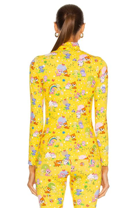 Balenciaga Long Sleeve Turtleneck Top in Yellow | FWRD