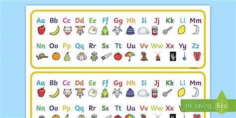 A-Z Alphabet Strips | Visual Aid Activity