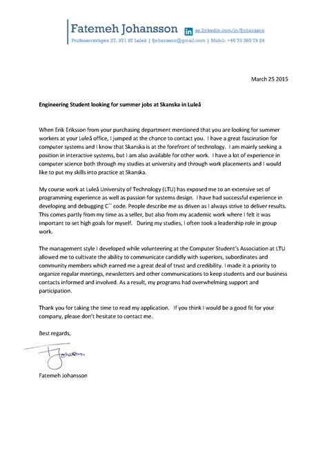 Image result for Computer Science Cover Letter Examples