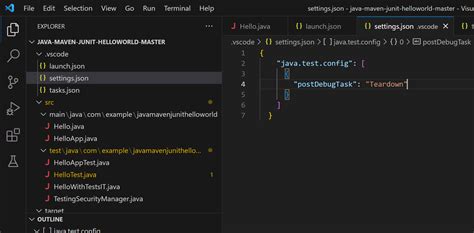 HelloWorld Java in vs Code 的图像结果