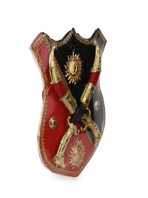 Wall Decor Rajput Dhal Talwar Shield & Knife Set | Shop Now