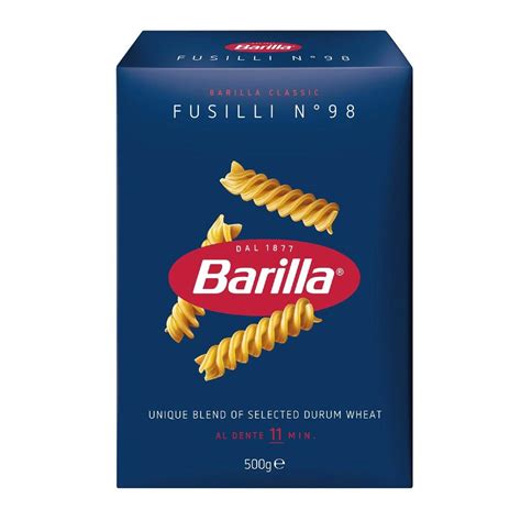 Calories in Barilla Fusilli Pasta No 98 calcount