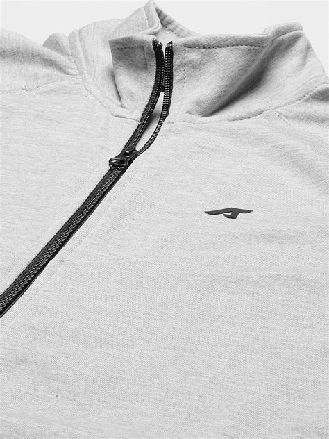 Alcis Men Grey Melange Solid Tracksuit MSWJA219303-XS