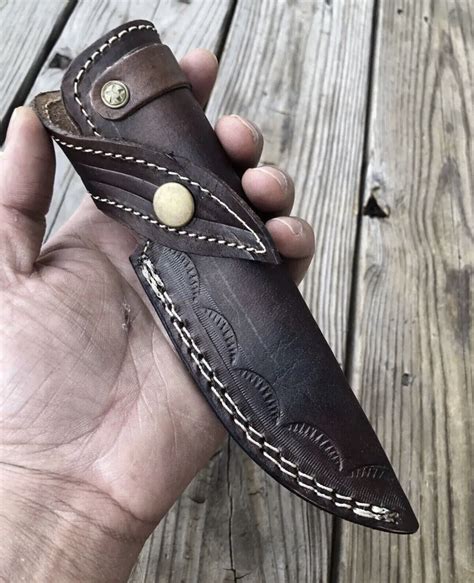 GENUINE LEATHER HAND CRAFT KNIFE SHEATH FIXED BLADE KNIFE SHEATH KNIFE ...