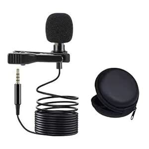 MEGATRADE Dynamic Lapel Collar Mic Voice Recording Lavalier Microphone ...