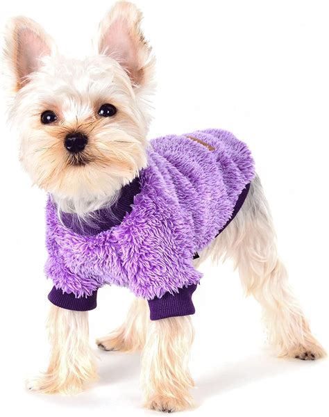 Amazon.com : Fluffy Dog Sweater Winter Puppy Clothes for Small Dogs ...