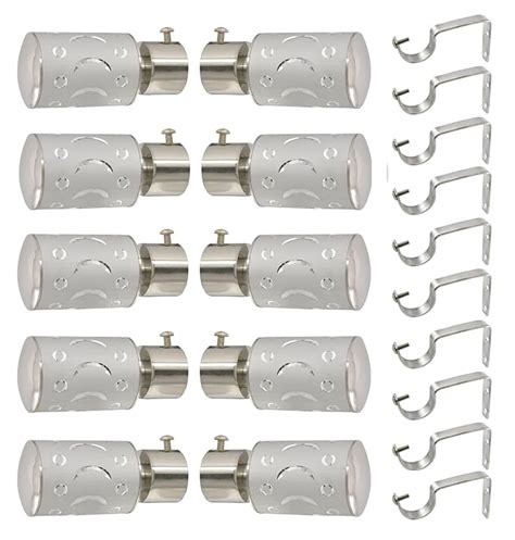 Madhuli Stainless Steel Curtain Bracket with Support Parda Holder 1 ...