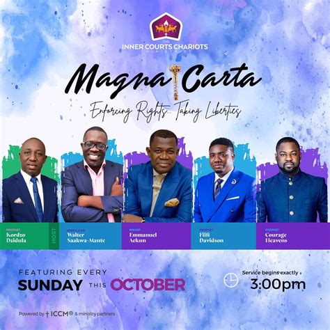 Magna Carta, Inner Courts Chariots Ministries, Accra, 6 October 2024 ...