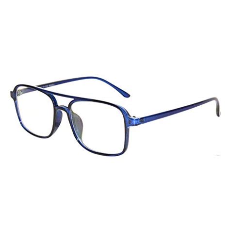 Buy Peter Jones Square Blue Unisex Optical Frame with Anti Glare Lenses ...