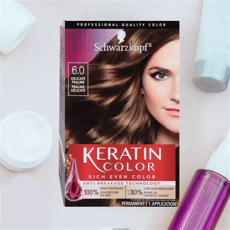 Schwarzkopf Keratin Color Permanent Hair Color - 6.0 Delicate Praline ...