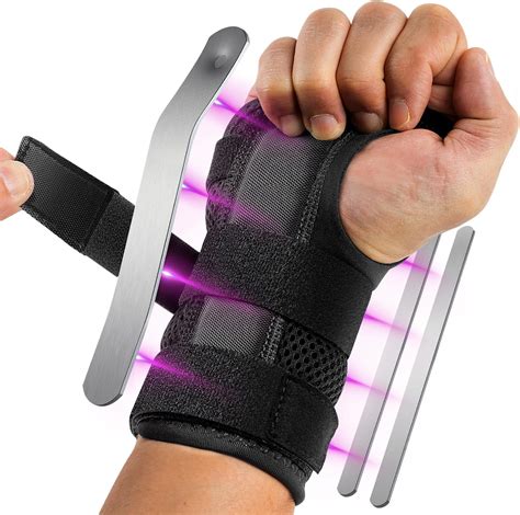 Amazon.com: Fitomo Carpal Tunnel Wrist Brace Night Support with 3 Metal ...