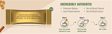 Dhampurgreen Instant Gur Masala Chai, 280G (2X140G) | Spiced Jaggery ...