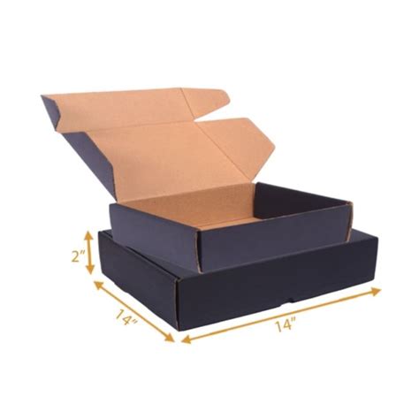 Black Mailer Box - 14x14x2 | Mailer Boxes Black