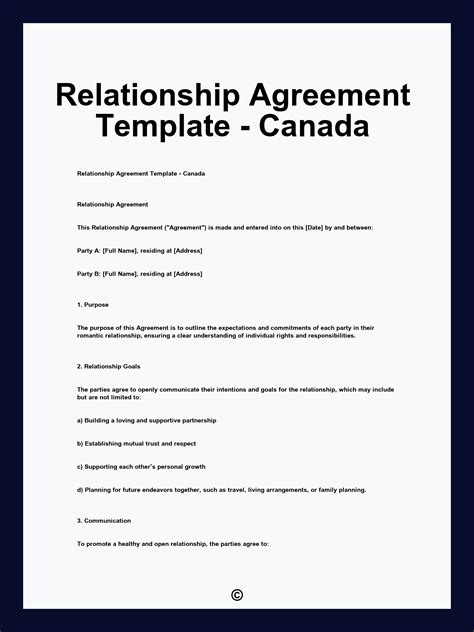 Relationship Agreement Template - Canada