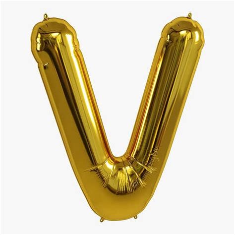 PARTY Foil Balloon (Letter V) Air and Helium Quality's Available All ...