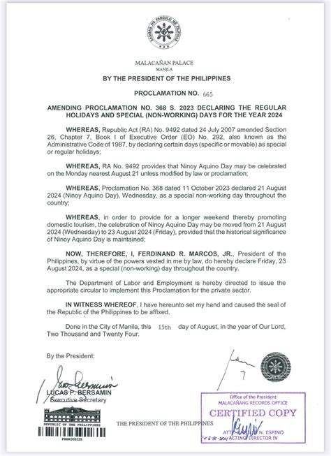 Marcos declares August 21-23 as non-working holiday in PH to mark Ninoy ...