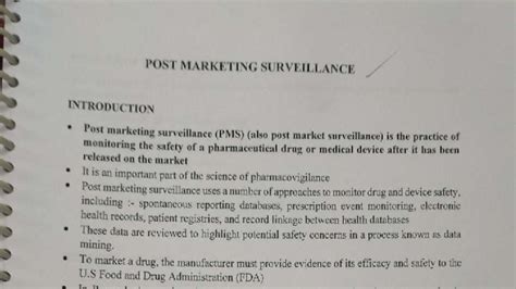 Post Marketing Surveillance (PMS) in Drug Safety Monitoring - Studocu