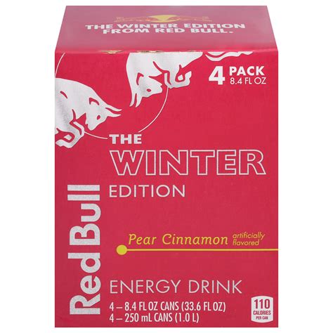 Red Bull Winter Edition Energy Drink 4 pk Cans - Pear Cinnamon - Shop ...