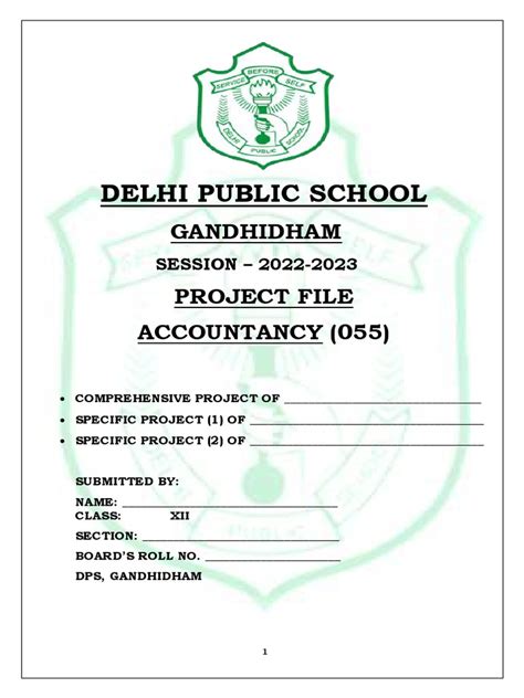 Image result for Accounts Class 11 Project File PDF
