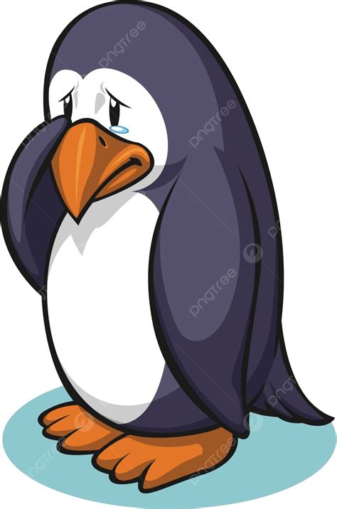 Sad Penguin Penguin Emoticon Lovely Vector, Penguin, Emoticon, Lovely ...