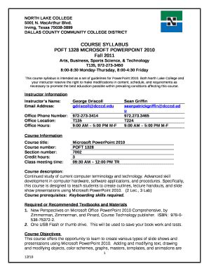 This course syllabus is intended as a set of guidelines for PowerPoint ...