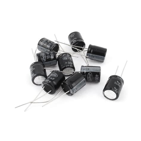 Generic 10 Pcs 400V 10uF 105C Radial Lead Electrolytic Capacitor 10mm x ...