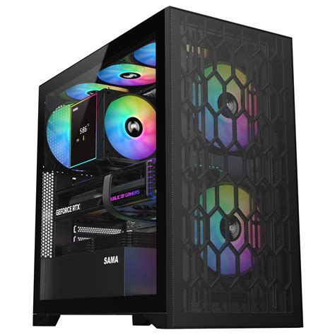Buy SAMA V Mesh Mid-Tower ATX Case,PC Case Pre-Installed 3X 140mm ARGB ...