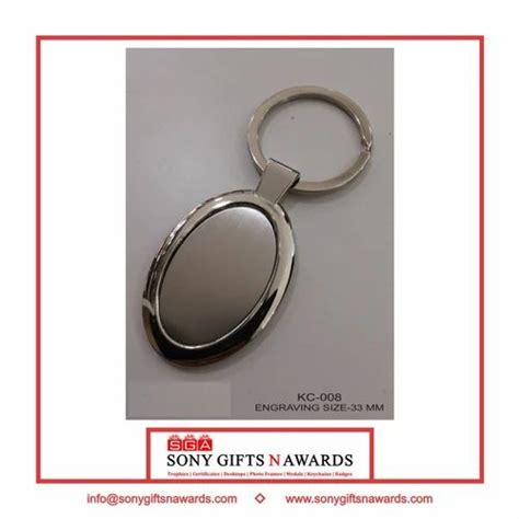 Metal Keychains - SGA KC-052 Black Metal Double Side Keychain Trader ...