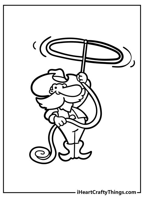 Cowboy Scene Coloring Book