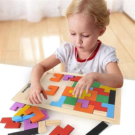 KRISHTI Wood Intelligence Brain Games,Mini Travel Puzzles For Kids ...
