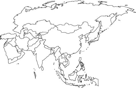 Asia Map No Labels 的图像结果