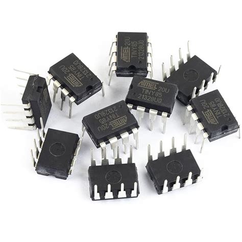 ATTINY85-20PU ATtiny85 Chip DIP-8 8-bit Microcontroller (Pack of 10 ...