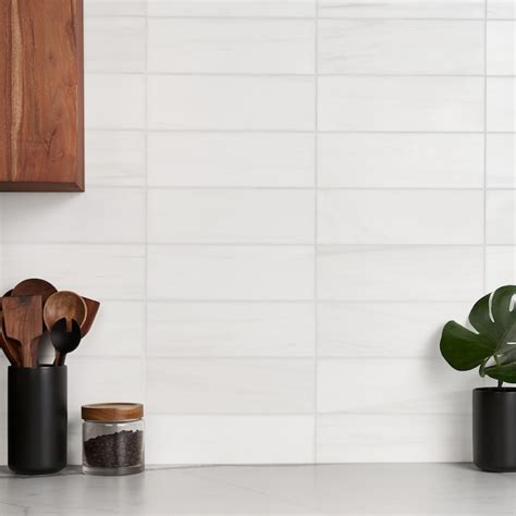 Artmore Tile (Sample) Bianco Dolomite White 4-in x 12-in Polished ...
