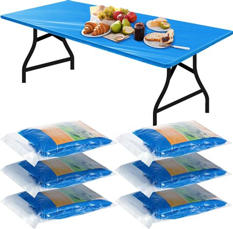 Amazon.com: Boao 6 Pcs Disposable Plastic Tablecloth Parties Picnic ...