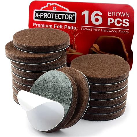 X-PROTECTOR Premium 16 Thick 1/4” Heavy Duty Felt Furniture Pads 2 ...