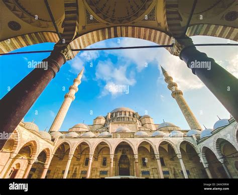 Suleymaniye Mosque. Suleymaniye Camii. Minaret, marmara. Sulaymaniye ...