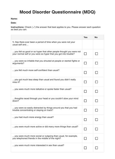 Mood Disorder Questionnaire